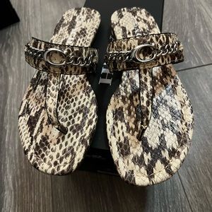 Coach snake print slide